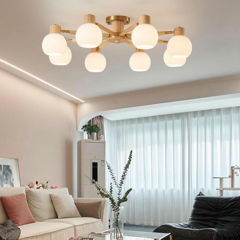 Wood Chandelier Light Modern Style Chandelier Pendant Light for Dining Room