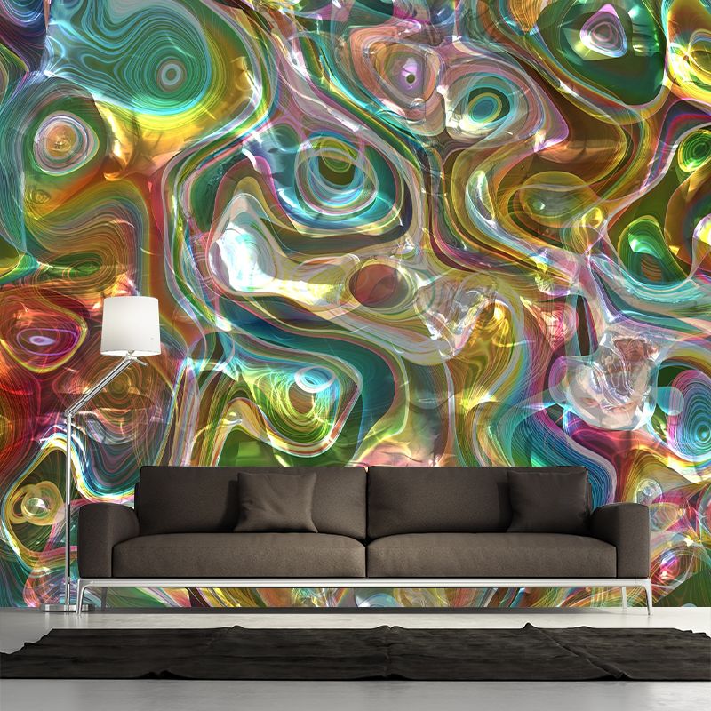 Illustration Pattern Mildew Contemporary Wall Mural for Living Room