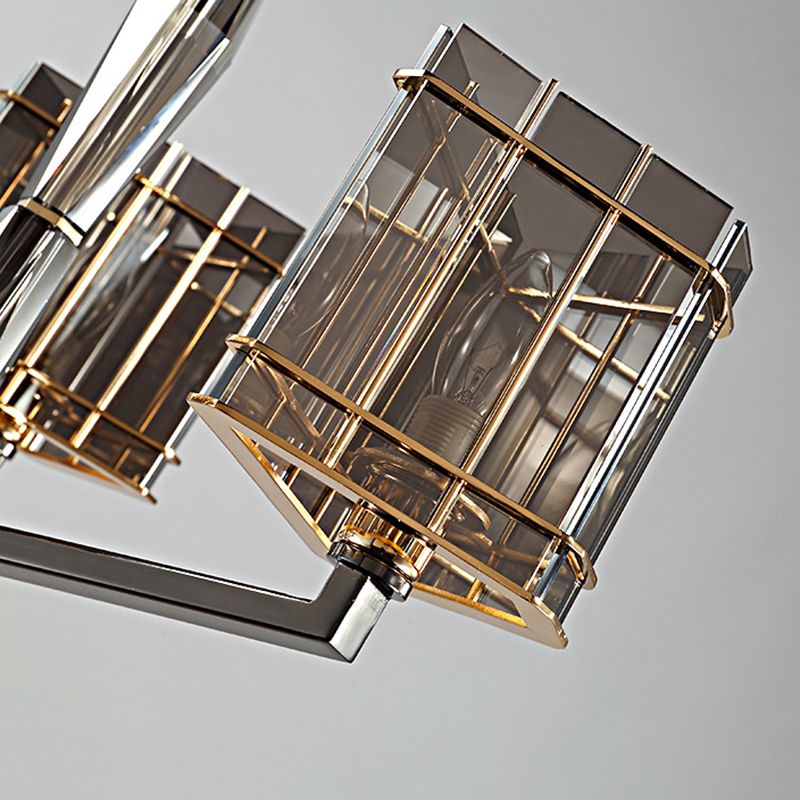 Lámpara de lámpara de lámpara de estilo moderno forma triangular de cristal luz colgante