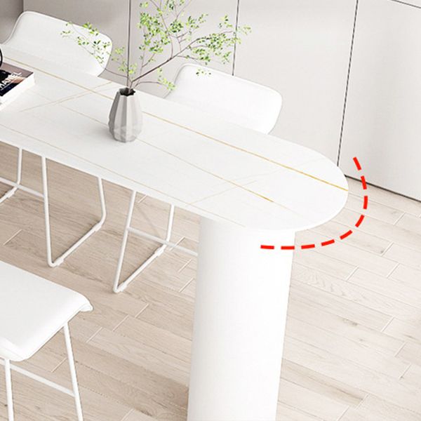 Contemporary Style 1/2/3/5 Pieces Bar Table Set Rectangle Bar Table with High Stools