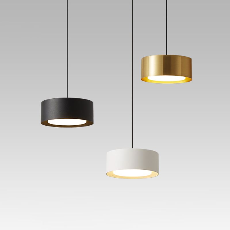 Acryl cirkelvormige ledhanglamp in moderne beknopte stijl smeedijzeren hanglampje voor slaapkamer