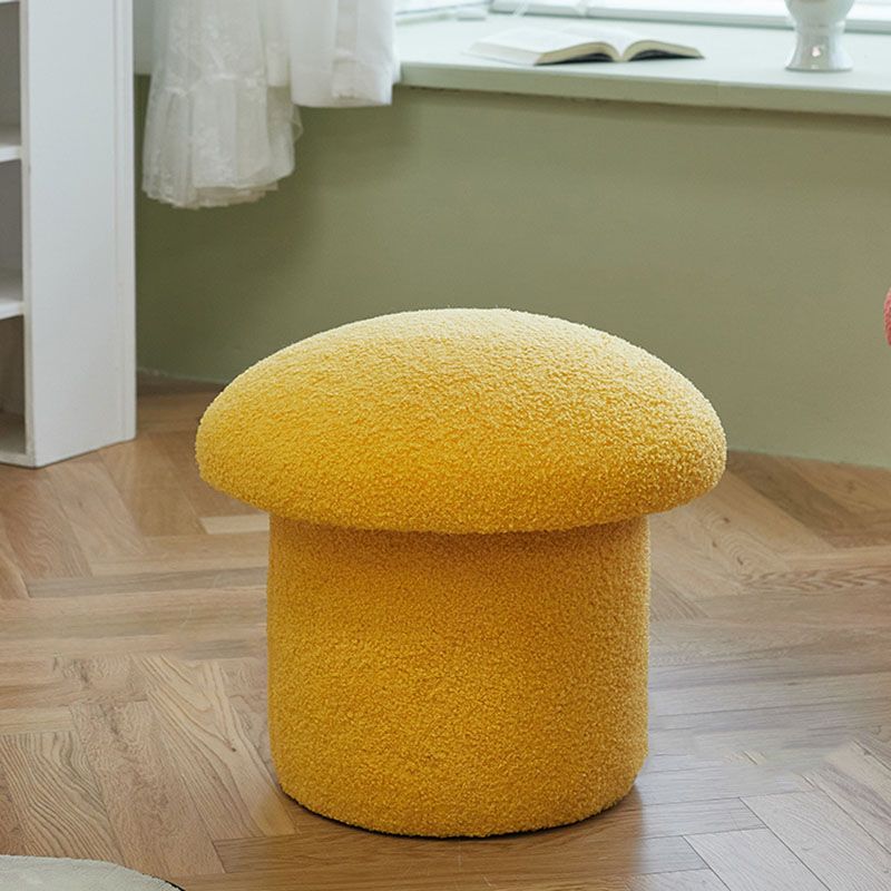 Solid Color Flannel Standard Stool Modern Style Simple Mushroom Stool