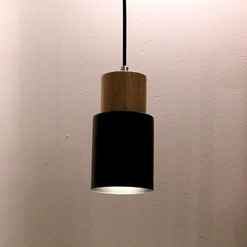 Cylindrical Mini Pendant Light Fixture Nordic Metal Single Hallway Hanging Light
