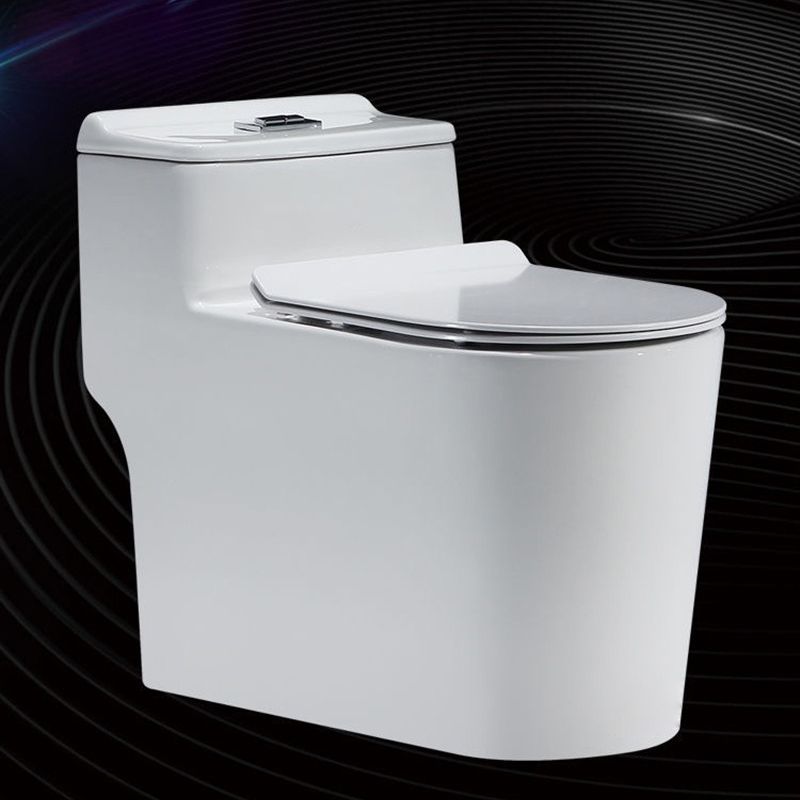 Siphon Jet Porcelain Toilet Bowl One-Piece Toilet Floor Mounted Urine Toilet