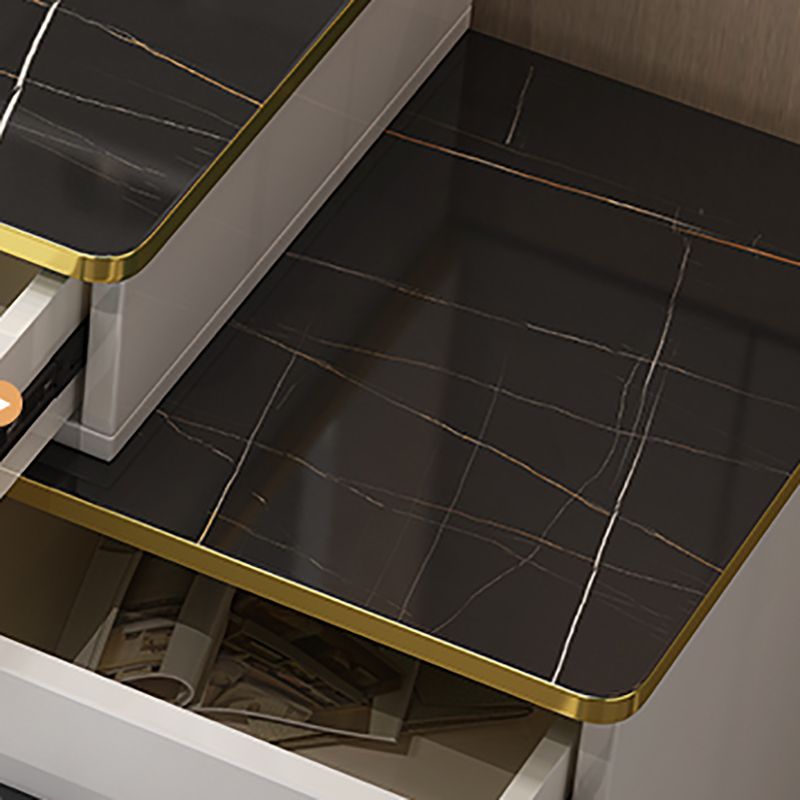 Mirrored Vanity Bedroom Make-up Vanity Table Set with 5 Drawers in White