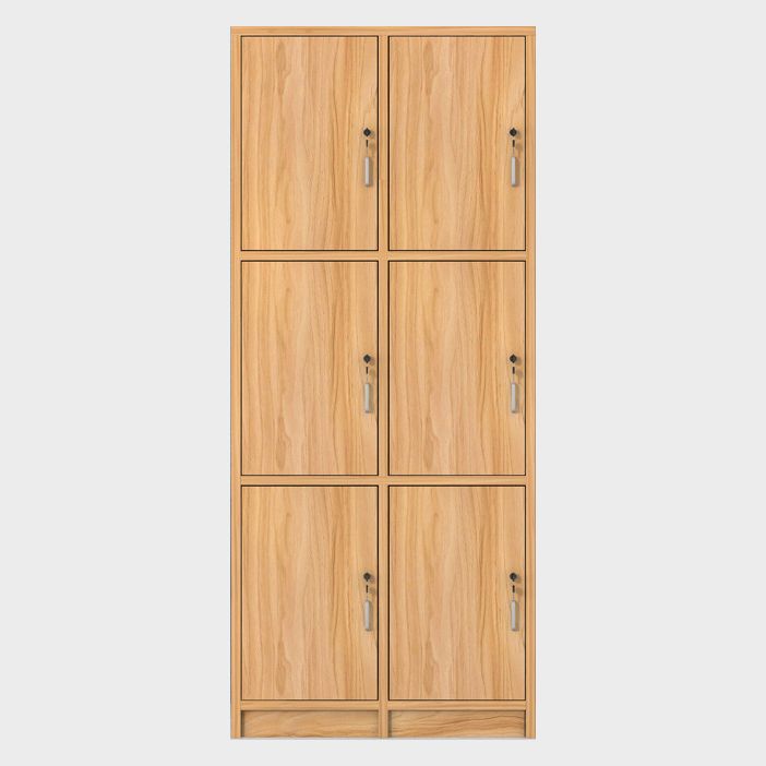 Light Wood Finish Contemporary Storage Cabinet Engineered Wood Indoor Cabinet