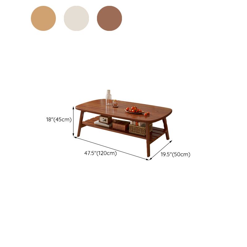 17"H Contemporary Side Table Solid Wooden Oak Accent Side Table