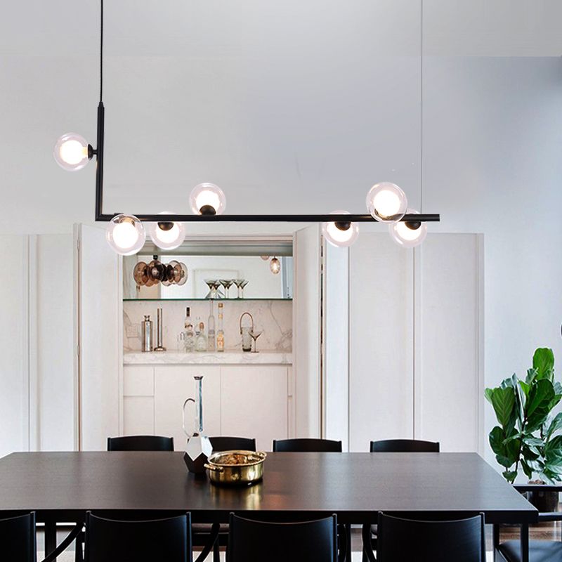 Islas contemporáneas Ligera simplicidad accesorio de iluminación colgante de vidrio para sala de estar