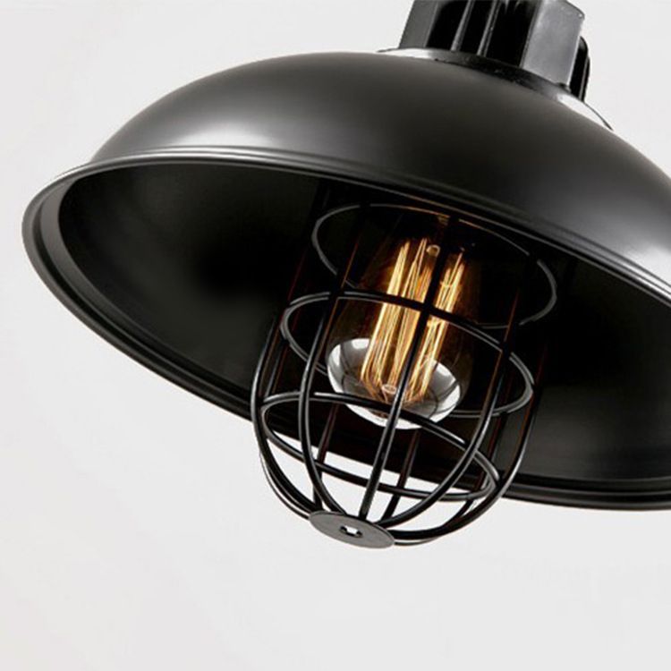 Dome-Shaped 1-Light Industrial Metal Pendant Light Hanging Ceiling Light