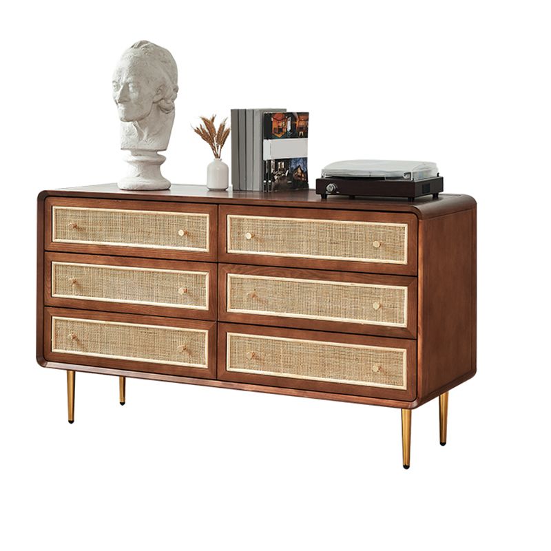 Solid Wood Storage Chest Dresser Traditional Chest for Bedroom