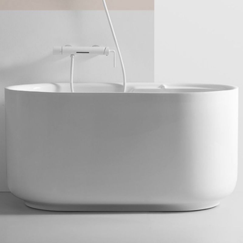 Modern Acrylic Bathtub Freestanding Soaking Tub , 27.56-inch Wide