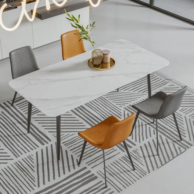 Modern Dining Room Dinner Kitchen Table 4 Legs Stone Dining Table