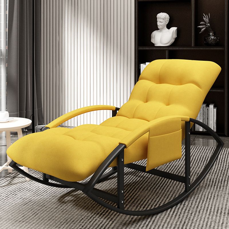 Simple Style Lazy Sofa Chair Balcony Iron Base Rocking Chair