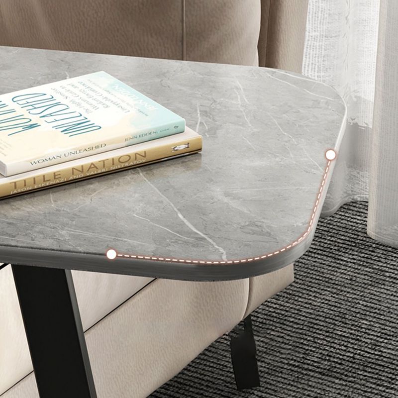 Modernistic Living Room Double Tier Geometric with Storage Pedestal Side Table