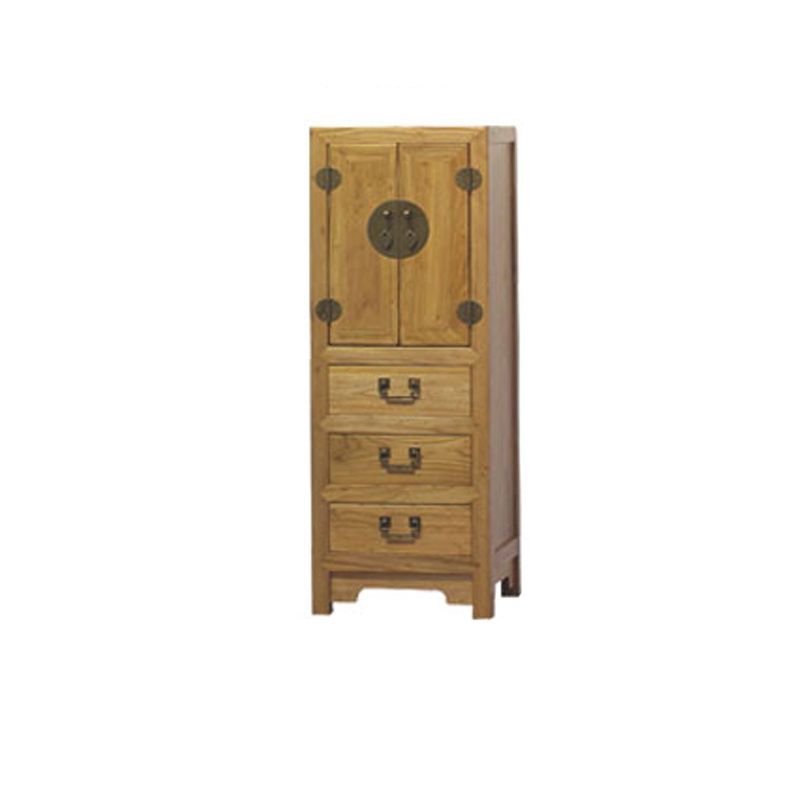 Modern Solid Wood Accent Chest Standard Ring Pulls Accent Cabinet
