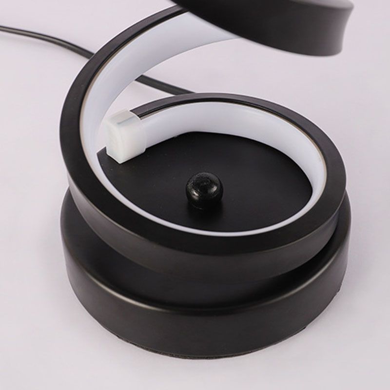 Spiral Night Table Light Contemporary Style Metal LED Table Light for Bedroom