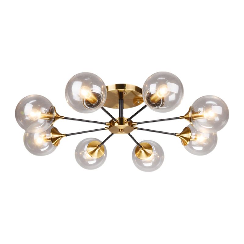 Eigentijdse bol spoeling licht armatuur glas spoelbevestiging plafondlicht in goud