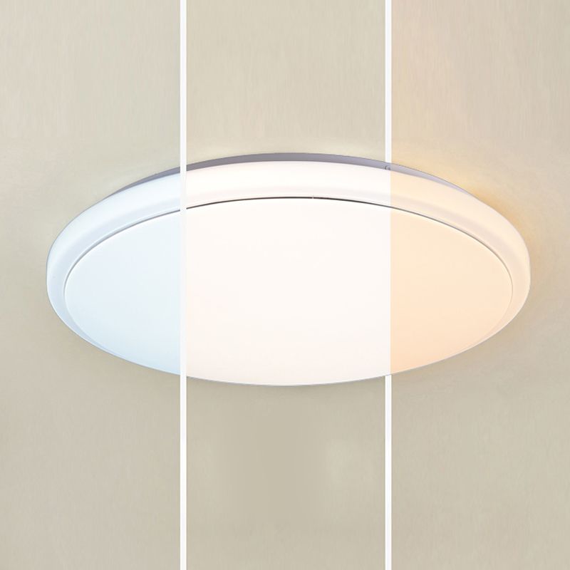 Plafonnier LED de forme ronde en fer moderne, 1 lumière, encastré pour salon et chambre à coucher