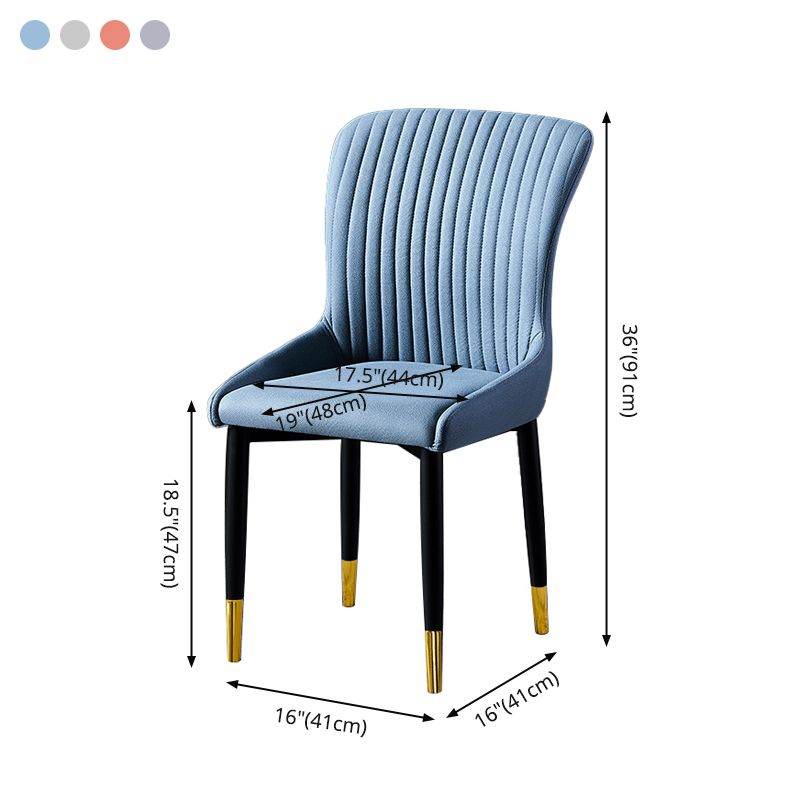 Sillas de comedor de tela de lino de estilo escandinavo, sillas sin brazos con respaldo sólido para el hogar