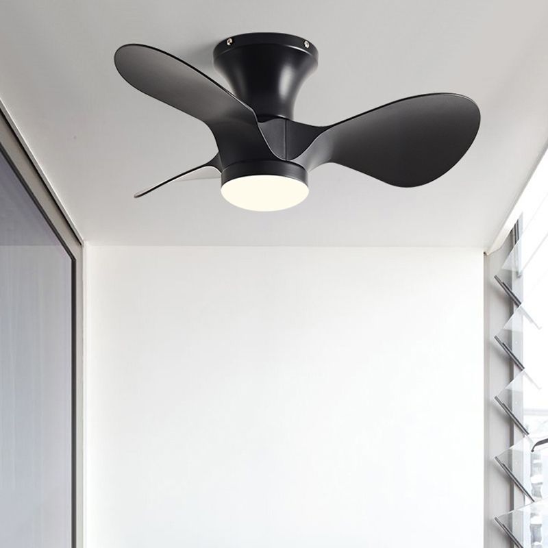 Fan Shape Metal Ceiling Fans Kid Style Single Light Ceiling Mount Fan Fixture