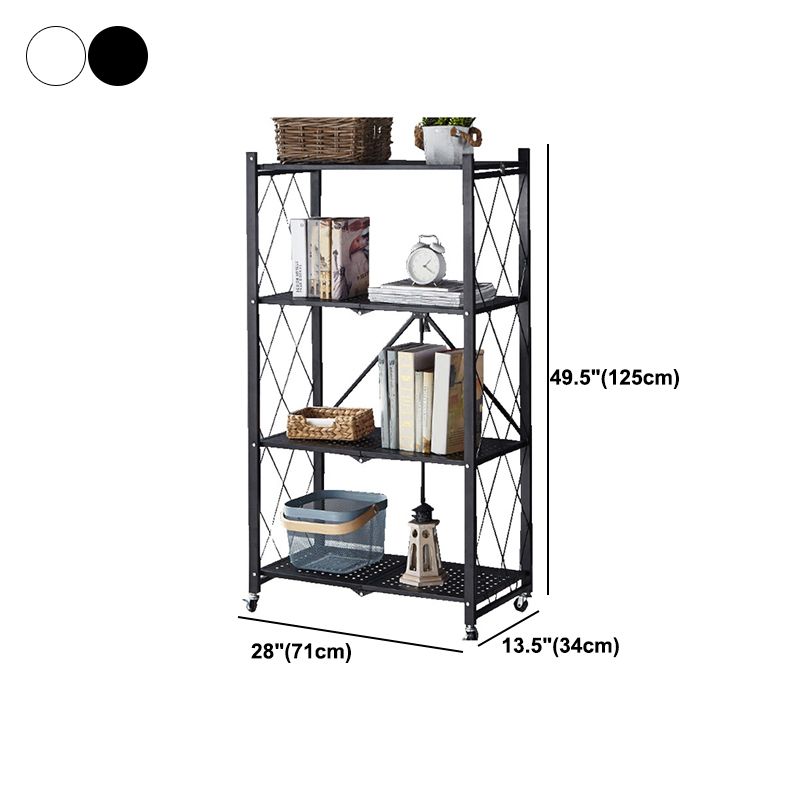 Metal Standard Bookcase Industrial Style Shelf for Home Office