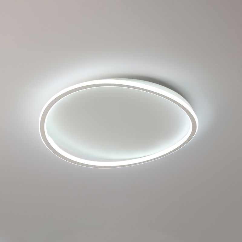 Metal Round Shape Flush Ceiling Light Modern Style 1 Light Flush Mount Lighting