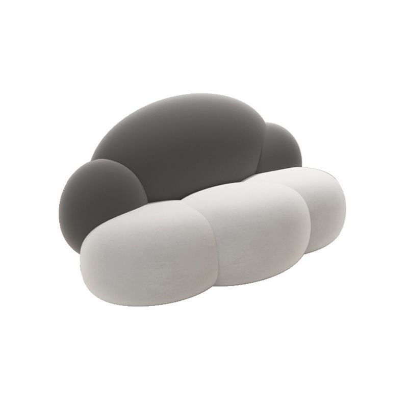 29.53" Wide Polyester Blend Curved Sofa Cloud Shape Armless Sofa