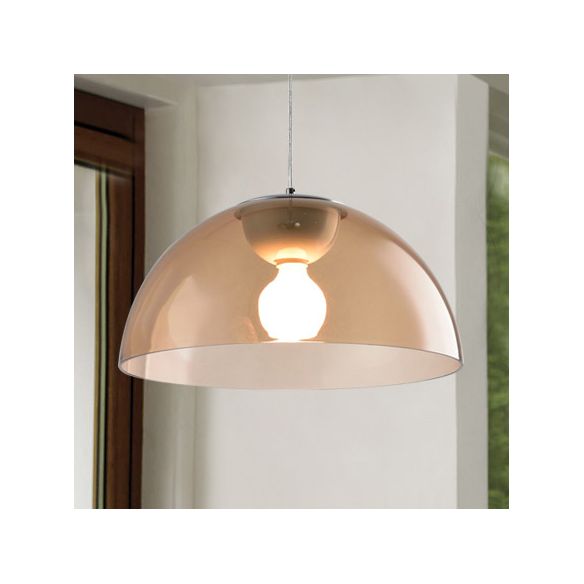 Nordic 1 Light Suspension Pendant with Acrylic Shade Red/Black/White Dome Ceiling Pendant Light