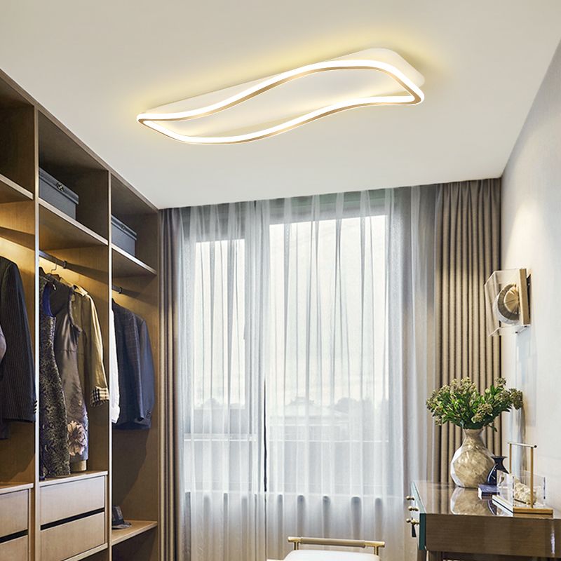Modern Linear Ceiling Light Simple LED Ceiling Mount Lamp for Living Room Bedroom