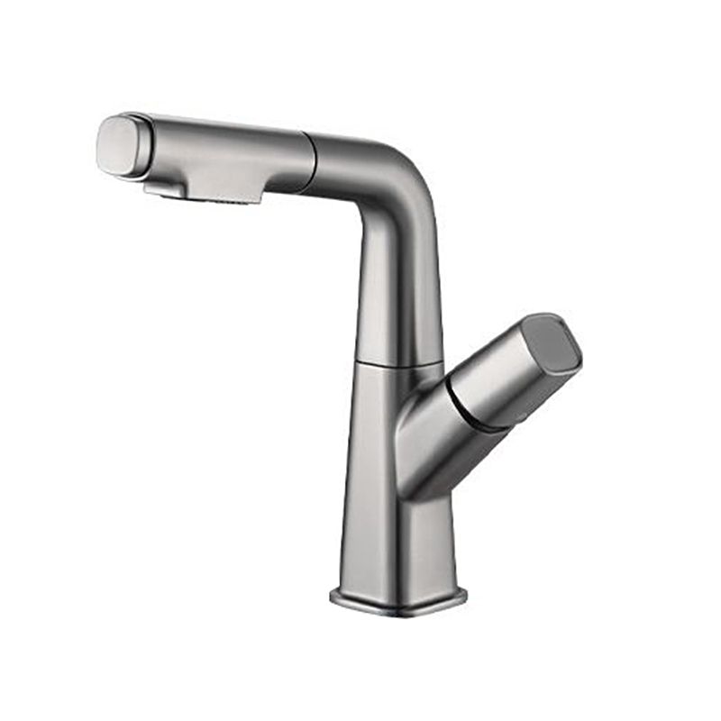 Vessel Sink Faucet Pull-out Bathroom Faucet with Single Knob Handle