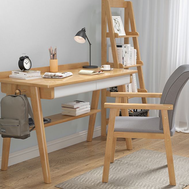 Chaise de salle à manger en bois de Style moderne, chaise simple à dossier solide avec bras de salle à manger pour cuisine