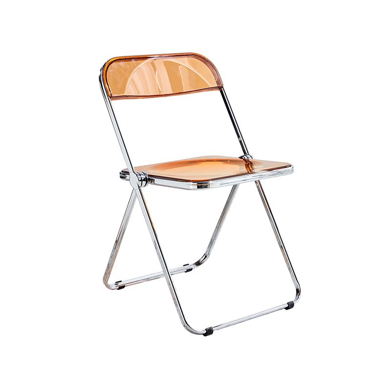 Silla sin brazos de plástico industrial con respaldo abierto para cenar silla lateral