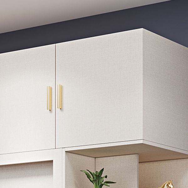 Modern Sliding Door Wardrobe for Bedroom White Cabinet with Drawers