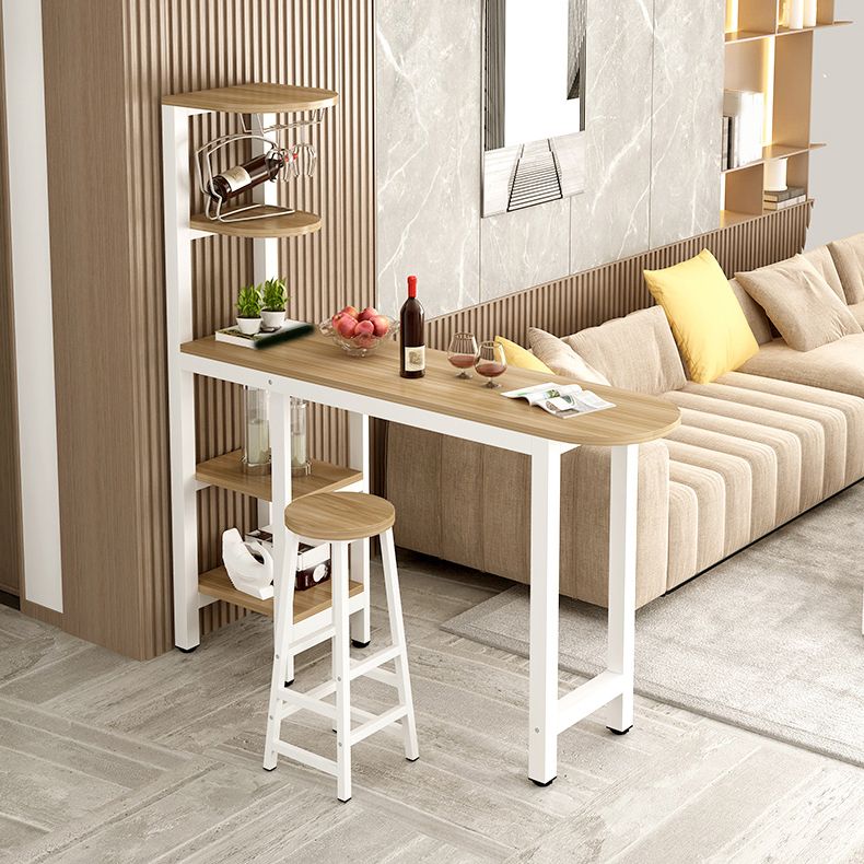 1/2 Piece Pub Dining Set Glam Style Bar Table with Metal Stool