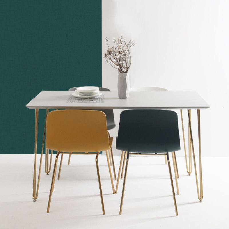 Sillas de comedor de metal contemporáneo, sillas sin brazos, sillas de comedor de plástico para restaurante