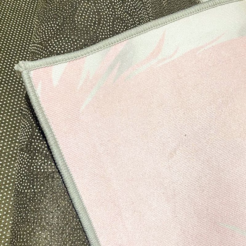 Gray Tone Carpet Modern Geometric Area Rug Polyester Washable Carpet with Non-Slip Backing