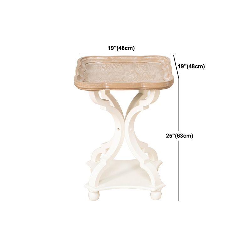 French Country Wooden Cocktail Table Distressed Coffee Table for Home