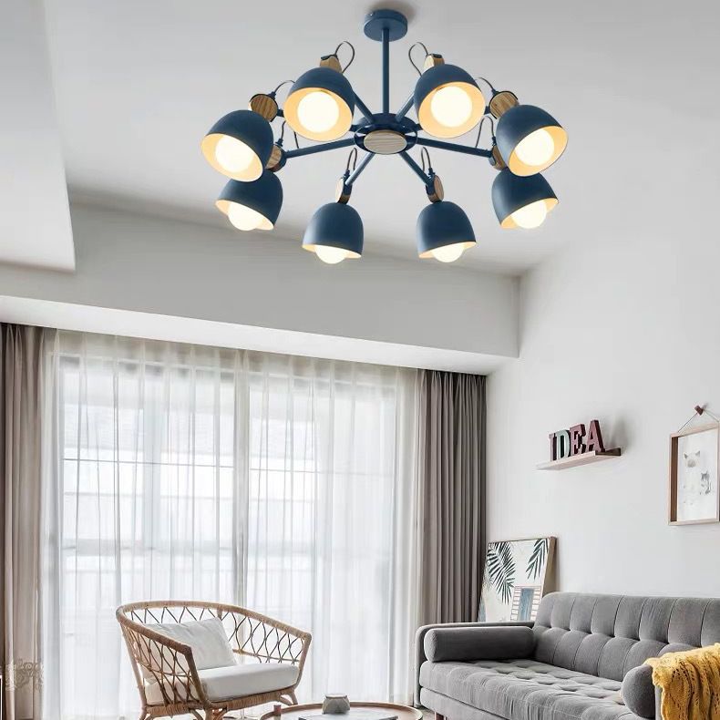 Modern Style Tapered Ceiling Pendant Light Metal Multi Lights Hanging Light Fixtures