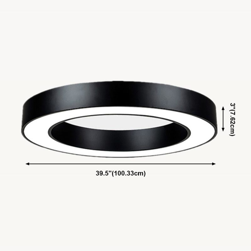 Lustre en forme de géométrie moderne en fer, 1 lumière vers le bas, éclairage suspendu pour le bureau