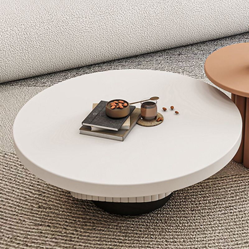Pedestal Round Coffee Table Set Modern Minimalist Cocktail Table