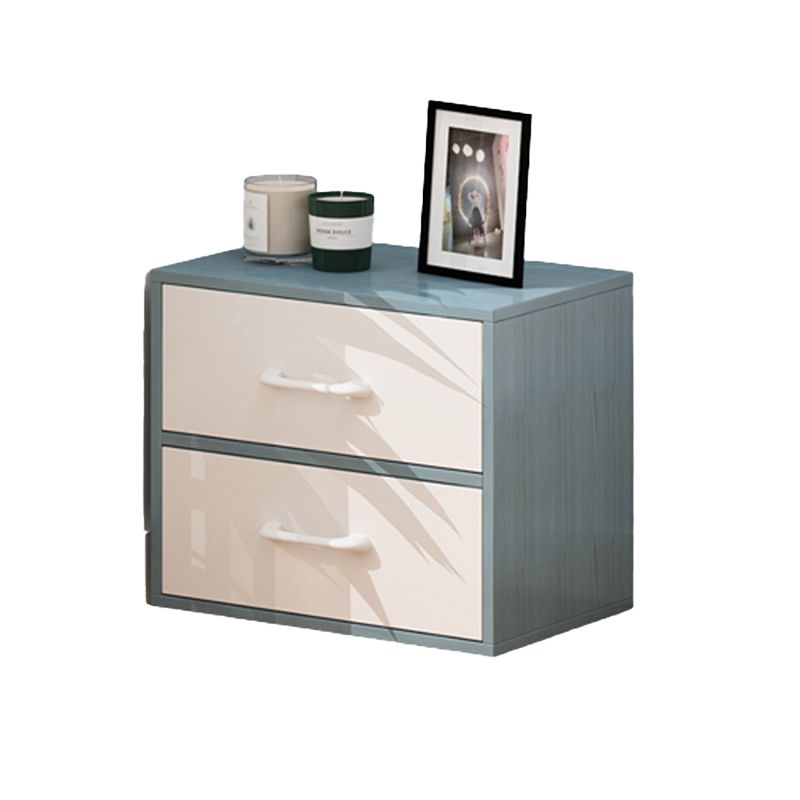 Contemporary Rectangle Gloss Finish with Drawer Chest,18.9" L