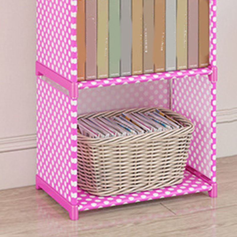 Contemporary Metal Shelf Bookcase Shelves Included Closed Back Bookcase