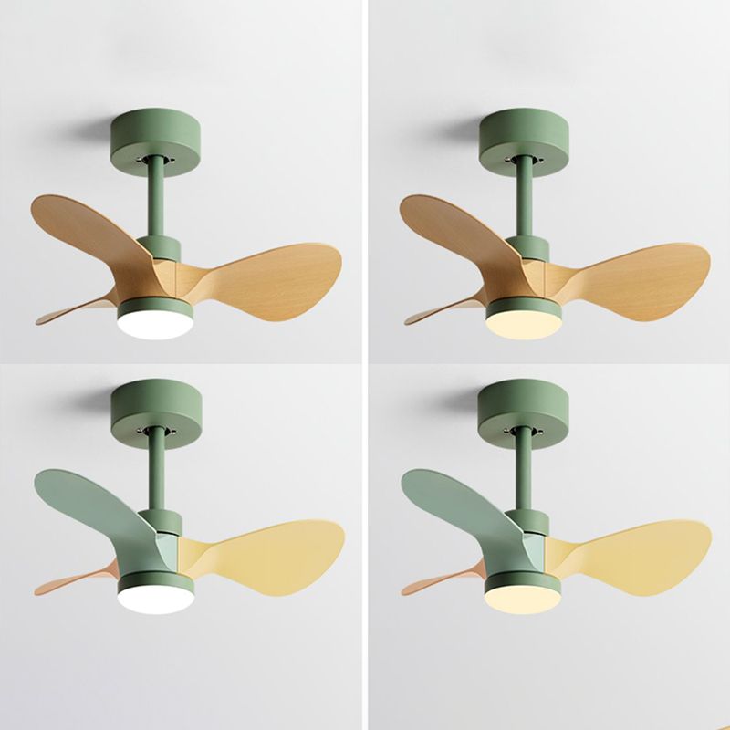 Metal Fan Shape Ceiling Fan Kid Style Single-Light Ceiling Fans Fixtures