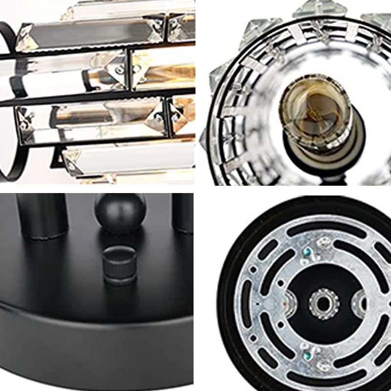 Crystal Modern Bath Sconce Cylinder 2 - Light Bathroom Vanity Lighting