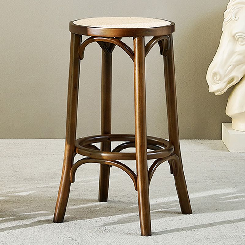Solid Wood Bar Stool Modern Armless Sitting 28-inch Bar Stool