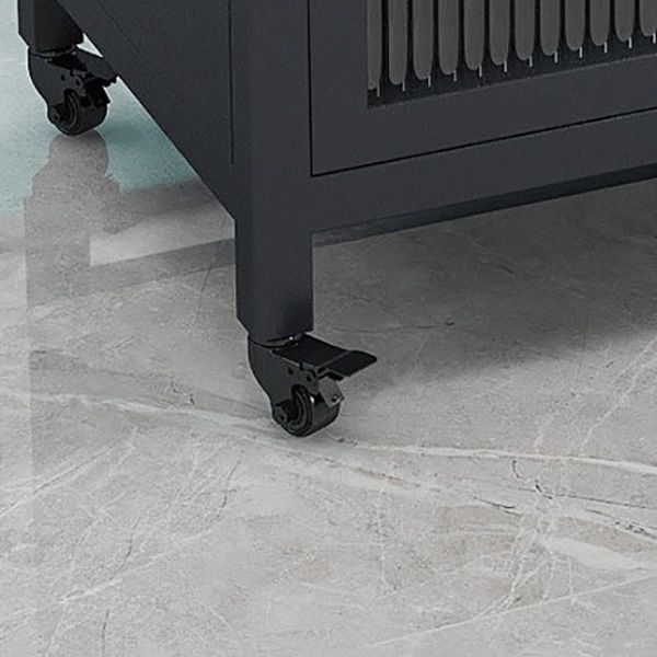 Modern Marble Prep Table Dining Room Island Table with Storage Cabinet