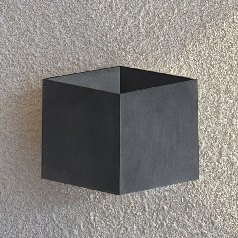 Modern Style Square Shade Wall Sconce Metal 2 Lights Sconces for Bedroom