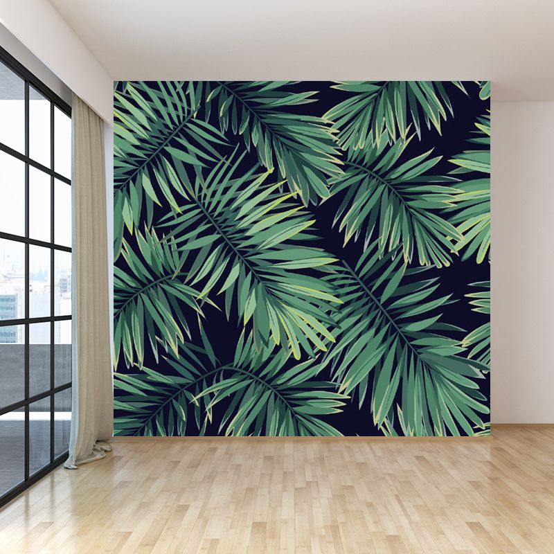 Leaves Pattern Mural Decal Tropical Decorative Kitchen Wall Covering, Made to Measure