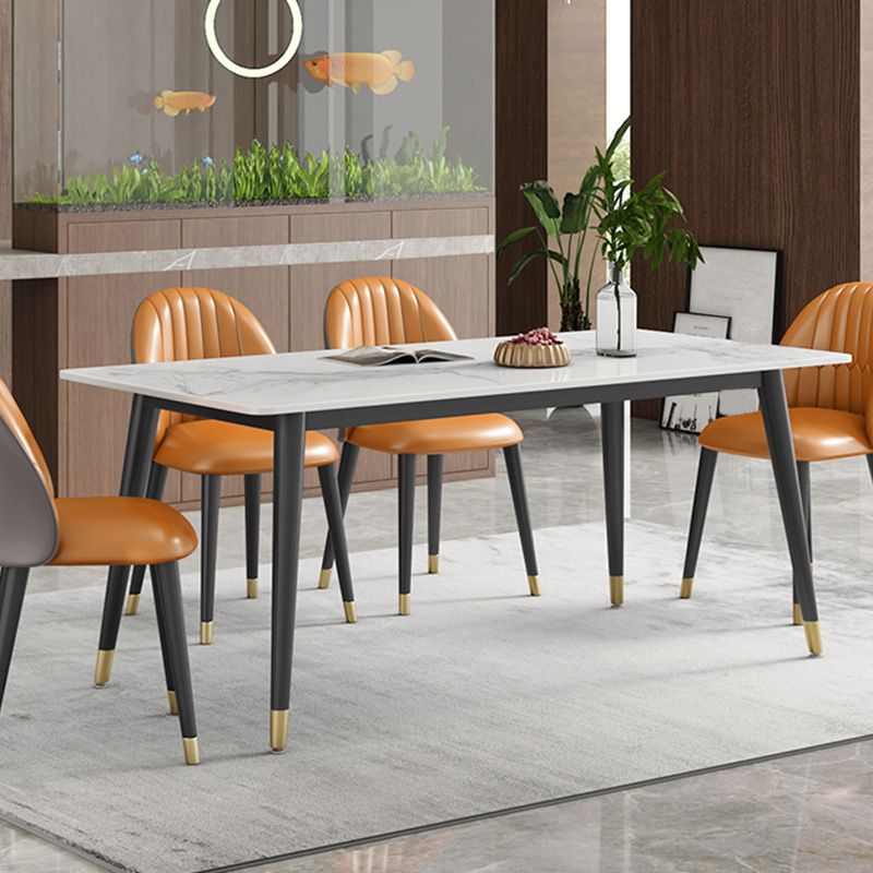 Modern Style Sintered Stone Dining Room Set with Rectangle Shape Dining Table Furniture