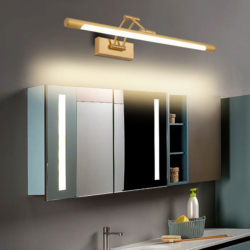 Simplicité moderne LED Mur Light Copper Linear Wall Lampe avec une teinte acrylique